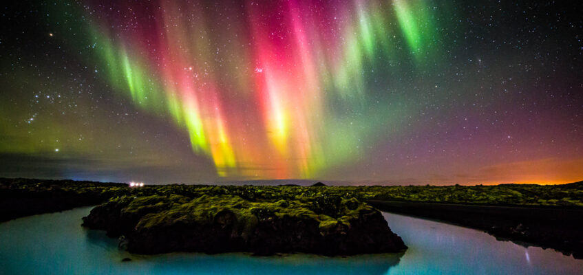 The Northern Lights above Blue Lagoon