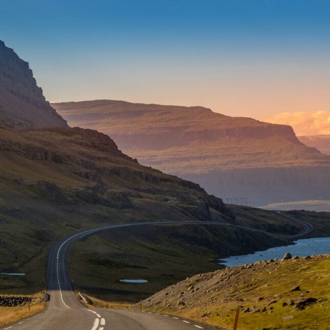 driving in Iceland along the ring road